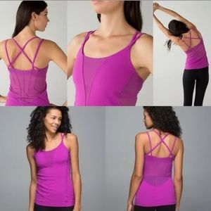 Lululemon Exquisite Mesh tank size 2 pink